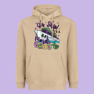 Oh Ship It's A Mardi Gras Trip Heavyweight Hoodie Designed By Maliassmallbusiness