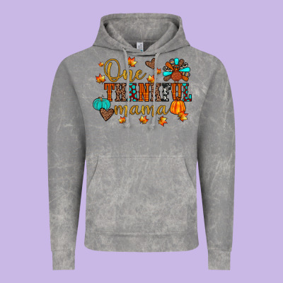 One Thankful Mama Vintage Hoodie Designed By Jahusdesignshop