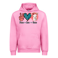 Fuchsia Pink Peace Love Goats Urban Hoodie - Bettercallsaul