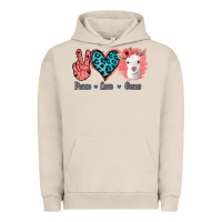 Pigment French Oak Peace Love Goats Urban Hoodie - Bettercallsaul