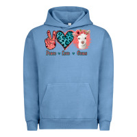 Pigment Pebble Blue Peace Love Goats Urban Hoodie - Bettercallsaul