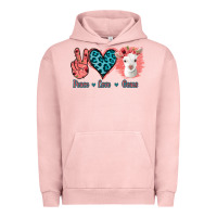 Pigment Salmon Peace Love Goats Urban Hoodie - Bettercallsaul