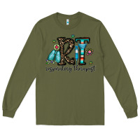 Army Green rt respiraory therapist Long Sleeve Tee - CowhideDigitalArt