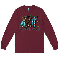 Burgundy rt respiraory therapist Long Sleeve Tee - CowhideDigitalArt