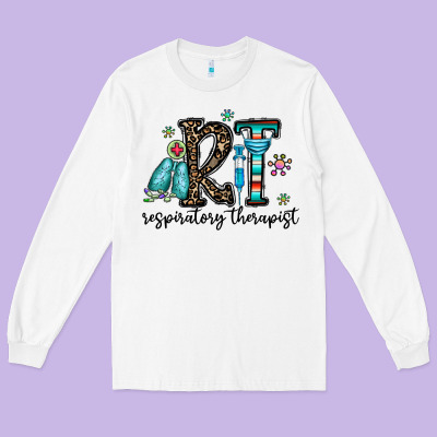 Rt Respiraory Therapist Long Sleeve Tee Designed By Cowhidedigitalart