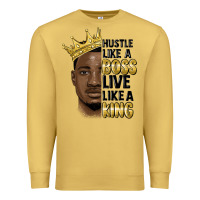 Hustle Like A Boss Live Like A King Malia Premium Sweatshirt | Teevron
