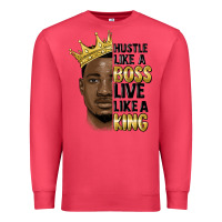 Cardinal hustle like a boss live like a king malia Premium Sweatshirt - MaliasSmallBusiness