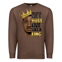 Chestnut hustle like a boss live like a king malia Premium Sweatshirt - MaliasSmallBusiness