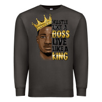 Smoke hustle like a boss live like a king malia Premium Sweatshirt - MaliasSmallBusiness
