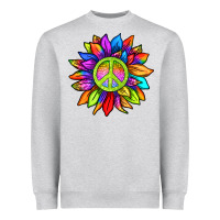 Heather Grey pride sunflower Heavyweight Sweatshirt - texasbilliewilder