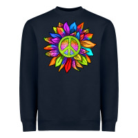 Navy pride sunflower Heavyweight Sweatshirt - texasbilliewilder