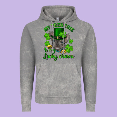 Vintage Hoodie st.patrick's day my french bulldog is my lucky charm