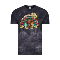 Cloud Black scottish calf rainbow Vintage Tee - BarkalooDesign
