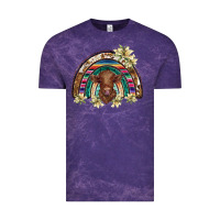 Cloud Purple scottish calf rainbow Vintage Tee - BarkalooDesign