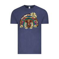 Vintage Denim scottish calf rainbow Vintage Tee - BarkalooDesign