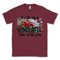 Burgundy It's The Most Wonderful Time Of The Year Classic Tee - FaDigitalArtStudio