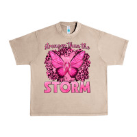 French Oak Stronger Than The Storm Breast Cancer Urban Heavy Tee - texasbilliewilder