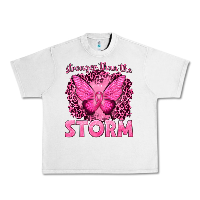 Stronger Than The Storm Breast Cancer Urban Heavy Tee by texasbilliewilder | Teevron
