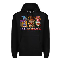 Black hallothanksmas gnomies bbs Premium Hoodie - BundleAndBundleShop