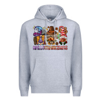 Heather Grey hallothanksmas gnomies bbs Premium Hoodie - BundleAndBundleShop