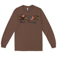 Chestnut support our troops Long Sleeve Tee - CowhideDigitalArt