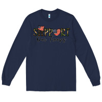 Navy support our troops Long Sleeve Tee - CowhideDigitalArt