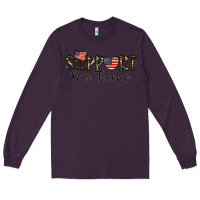 Plum support our troops Long Sleeve Tee - CowhideDigitalArt