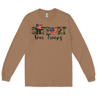 Toasted Coconut support our troops Long Sleeve Tee - CowhideDigitalArt