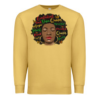 Antique Gold afro diva Premium Sweatshirt - MaliasSmallBusiness