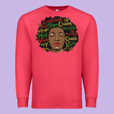 Afro Diva Premium Sweatshirt Designed By Maliassmallbusiness