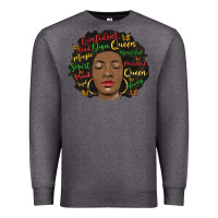 Charcoal Heather afro diva Premium Sweatshirt - MaliasSmallBusiness