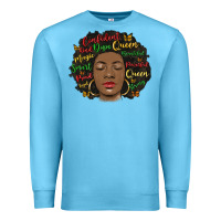 Ocean Blue afro diva Premium Sweatshirt - MaliasSmallBusiness