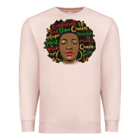 Pale Pink afro diva Premium Sweatshirt - MaliasSmallBusiness