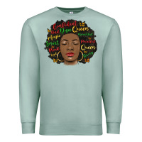 Seafoam afro diva Premium Sweatshirt - MaliasSmallBusiness