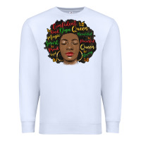 White afro diva Premium Sweatshirt - MaliasSmallBusiness