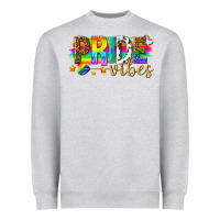 Heather Grey pride vibes Heavyweight Sweatshirt - texasbilliewilder