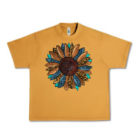 Peanut Butter fall tooled lather leopard Urban Heavy Tee - RanaPortraitStore