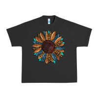 Pigment Black fall tooled lather leopard Urban Heavy Tee - RanaPortraitStore