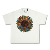 Pistachio fall tooled lather leopard Urban Heavy Tee - RanaPortraitStore