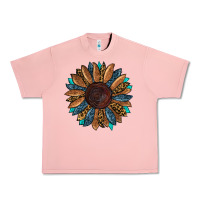 Salmon fall tooled lather leopard Urban Heavy Tee - RanaPortraitStore