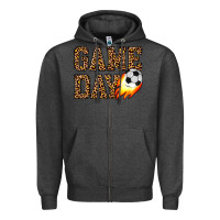 Charcoal Heather game day soccer Zipper Hoodie - JahusDesignShop
