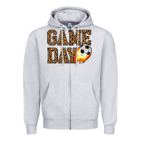 Heather Grey game day soccer Zipper Hoodie - JahusDesignShop