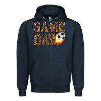 Navy game day soccer Zipper Hoodie - JahusDesignShop