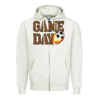 Oatmeal Heather game day soccer Zipper Hoodie - JahusDesignShop
