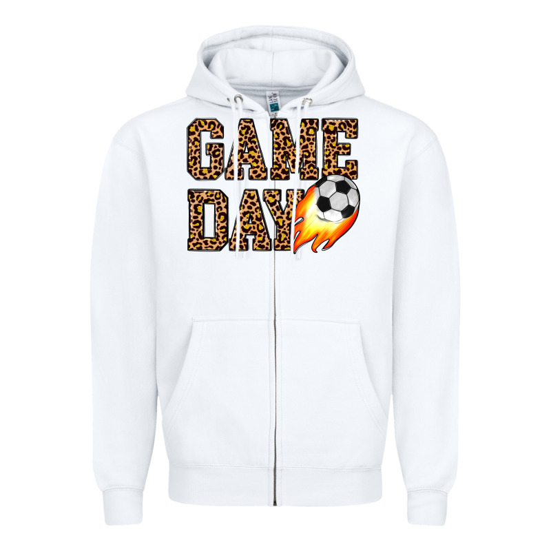 Game Day Soccer Zipper Hoodie by JahusDesignShop | Teevron