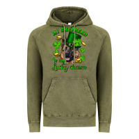 Vintage Olive st.patrick's day my shepherd is my lucky charm Vintage Hoodie - RanaPortraitStore