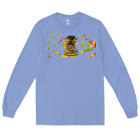 Colony Blue juneteenth afro messy bun libbey glass Long Sleeve Tee - HRA Design Shop