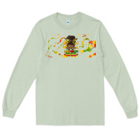 Matcha juneteenth afro messy bun libbey glass Long Sleeve Tee - HRA Design Shop