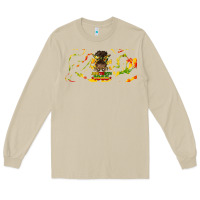 Mushroom juneteenth afro messy bun libbey glass Long Sleeve Tee - HRA Design Shop