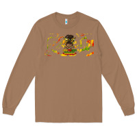 Toasted Coconut juneteenth afro messy bun libbey glass Long Sleeve Tee - HRA Design Shop